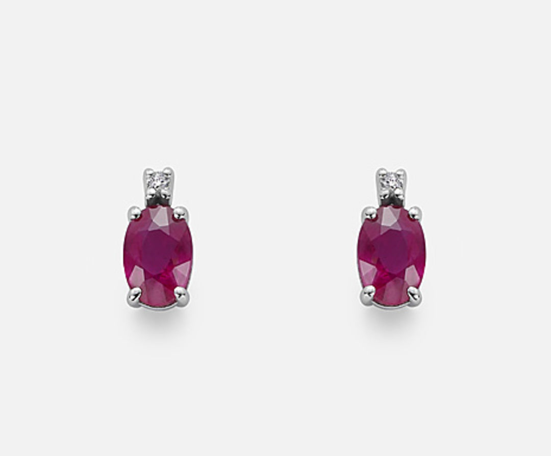Nihama eller 9k oval rubin 6x4 ct.0,80 diam. ct.0,02 NO5023R4RBC