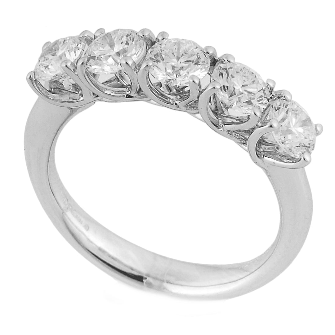 Golay lineær grace ring riviera 5 sten i alt ct. 1,50 ABTRE1546-23137110004