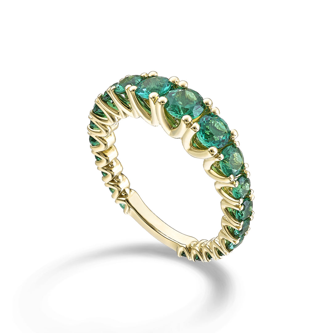 Mikiko egy 18kt smaragd labor tot. 1,90 ct középső 0,30 ct sárga aranyrúddal MXDABIC1495SMO1
