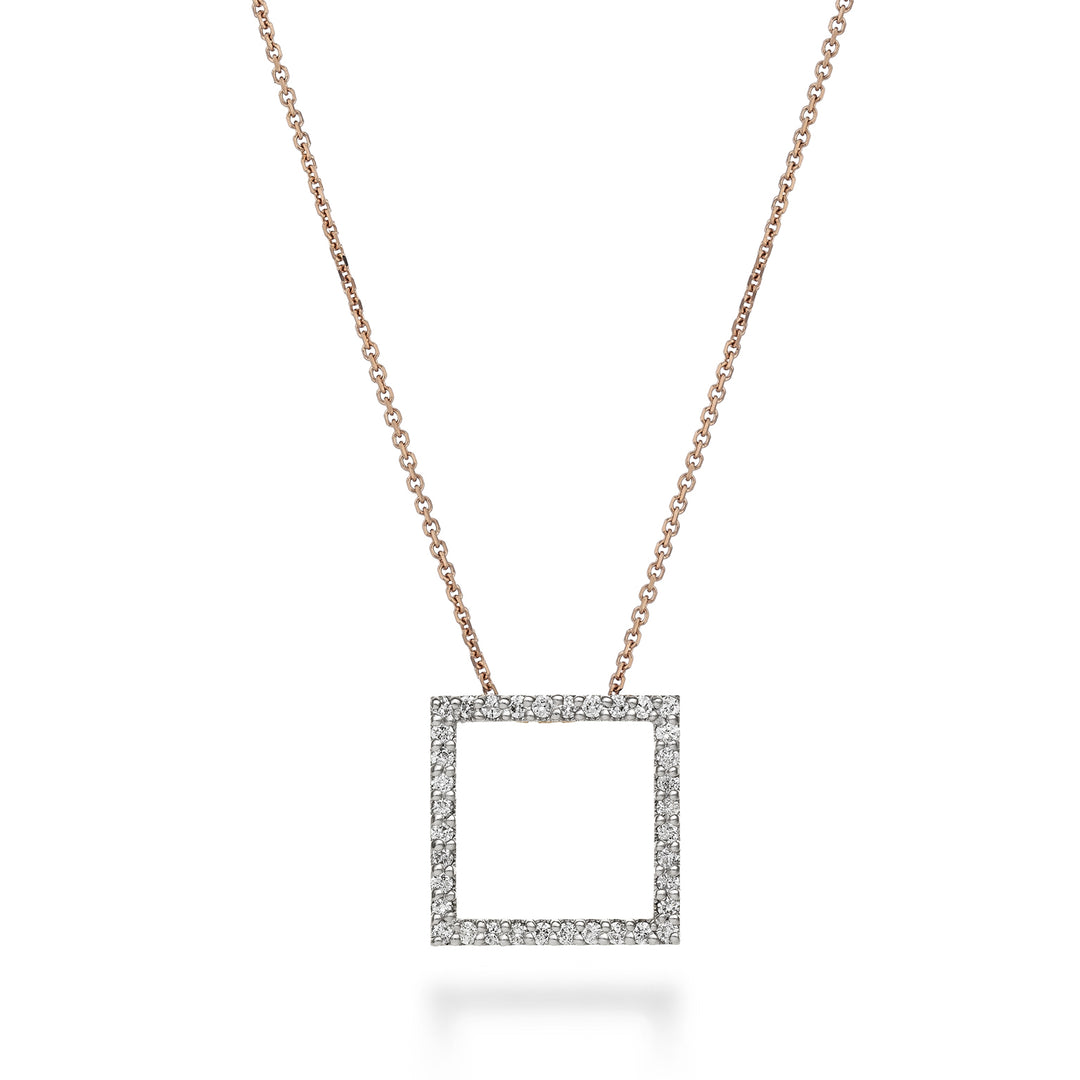 Golay cl 18k geometrie forma quadrato diamanti ct.0,21 oro bianco cat.rosa GPFQUADIO7