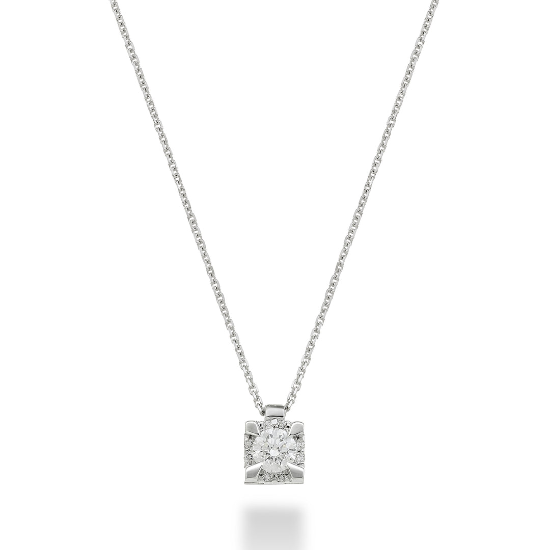 Collier pl World Diamond Group avec diamants entre les griffes cen.0,09ct PLC001DI010-24025110073
