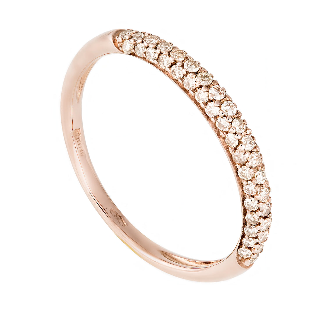 Golay eternity ring 1/2 turn pave&