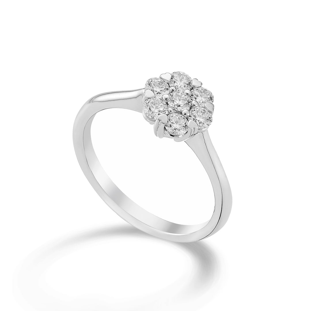 World Diamond Group meerstenen ring 7 stenen totaal ct. 0,41 AM001D040-23009110117