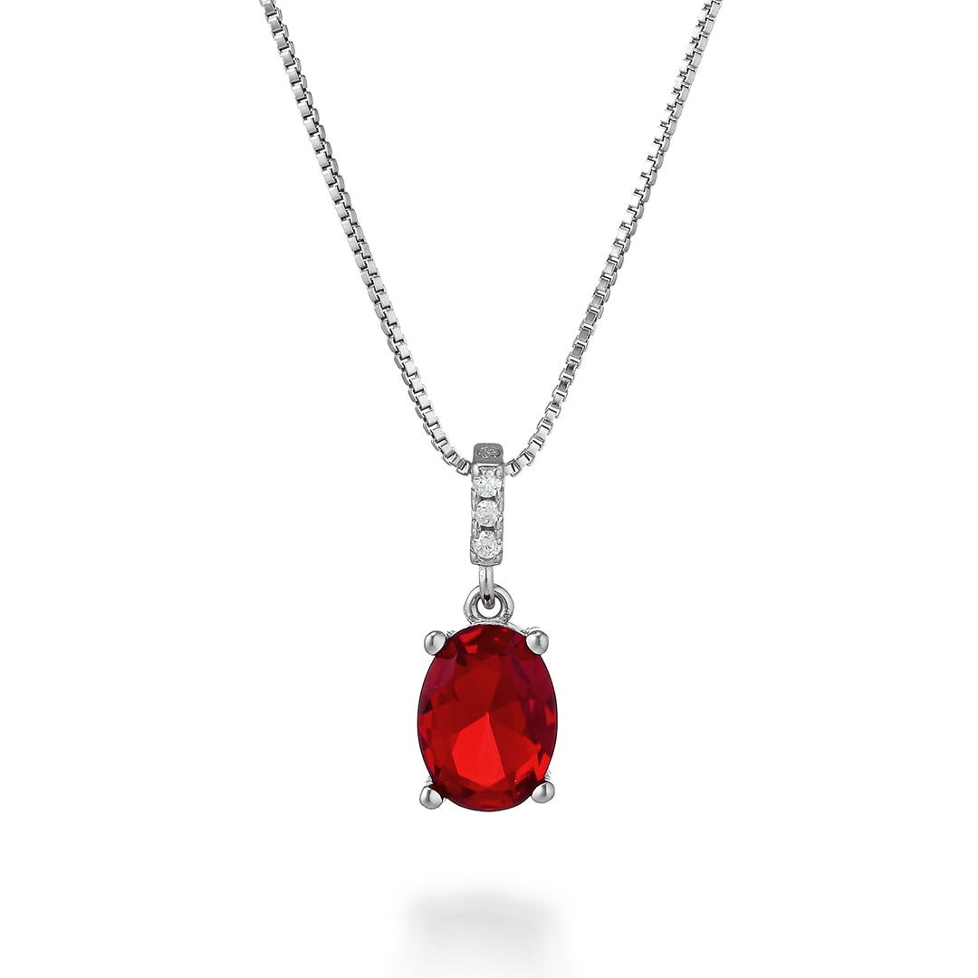 Nihama cl ag925 gem swarovski beyaz ve kırmızı ND7573A4RED00