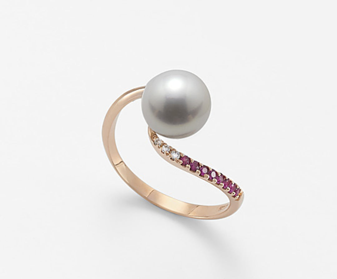 Mikiko een 18k fw 8/8,5 diam. 0,02 ct robijnen 0,10 ct MA0807O3RUBY0