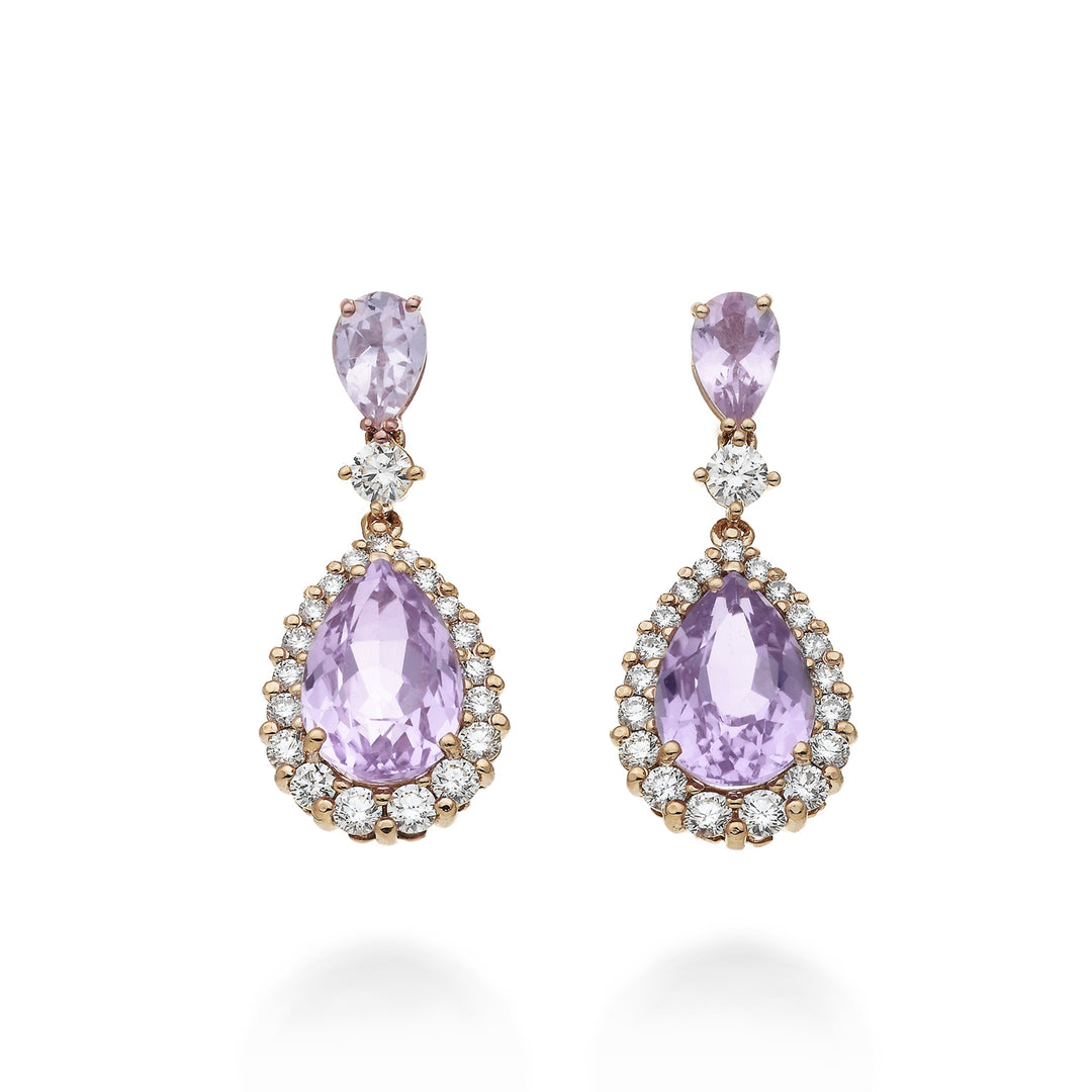 World Diamond Group örhängen kunzite drop 10x7+morganite drop 6x4 OCL093DIKZMO-21284110077
