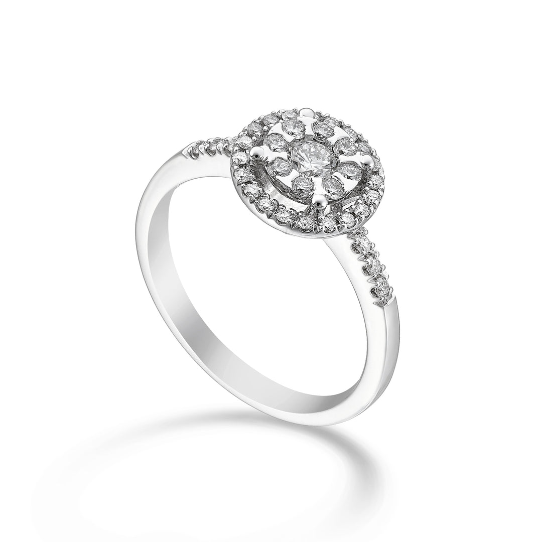 Golay-Mehrsteinring mit 0,17 ct Schaft und versenktem Halter AMPC006DI017-24155110036