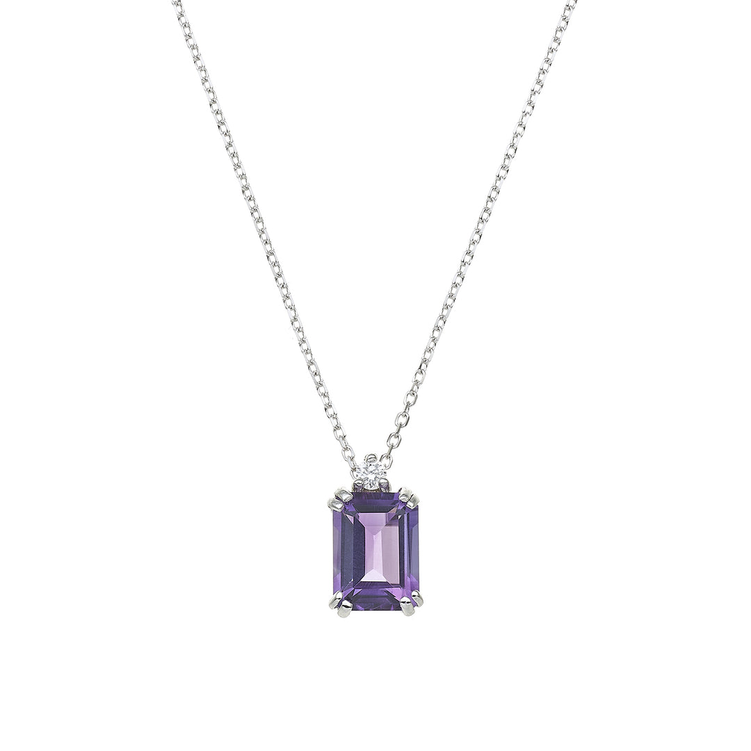 Nihama cl 18k amatista octogonal 7x5 ct.0,90 diam. unidad 0,025 NPCL090DIAMET2O4