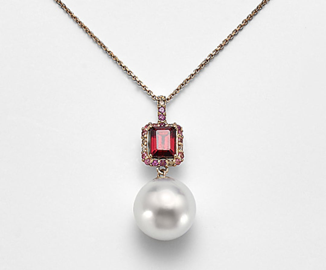 Nihama cl 18k sspw 11/12 ct.0,06 diam καφέ, ροζ τουρμαλίνη και ροδολίτης ND0984O3SABI110