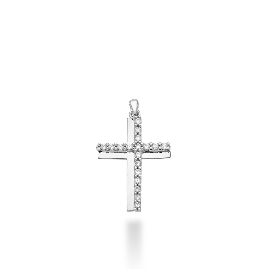 Nihama pe 18k 0,17 ct vitguld kors 1,8 cm NP5015O4BR017