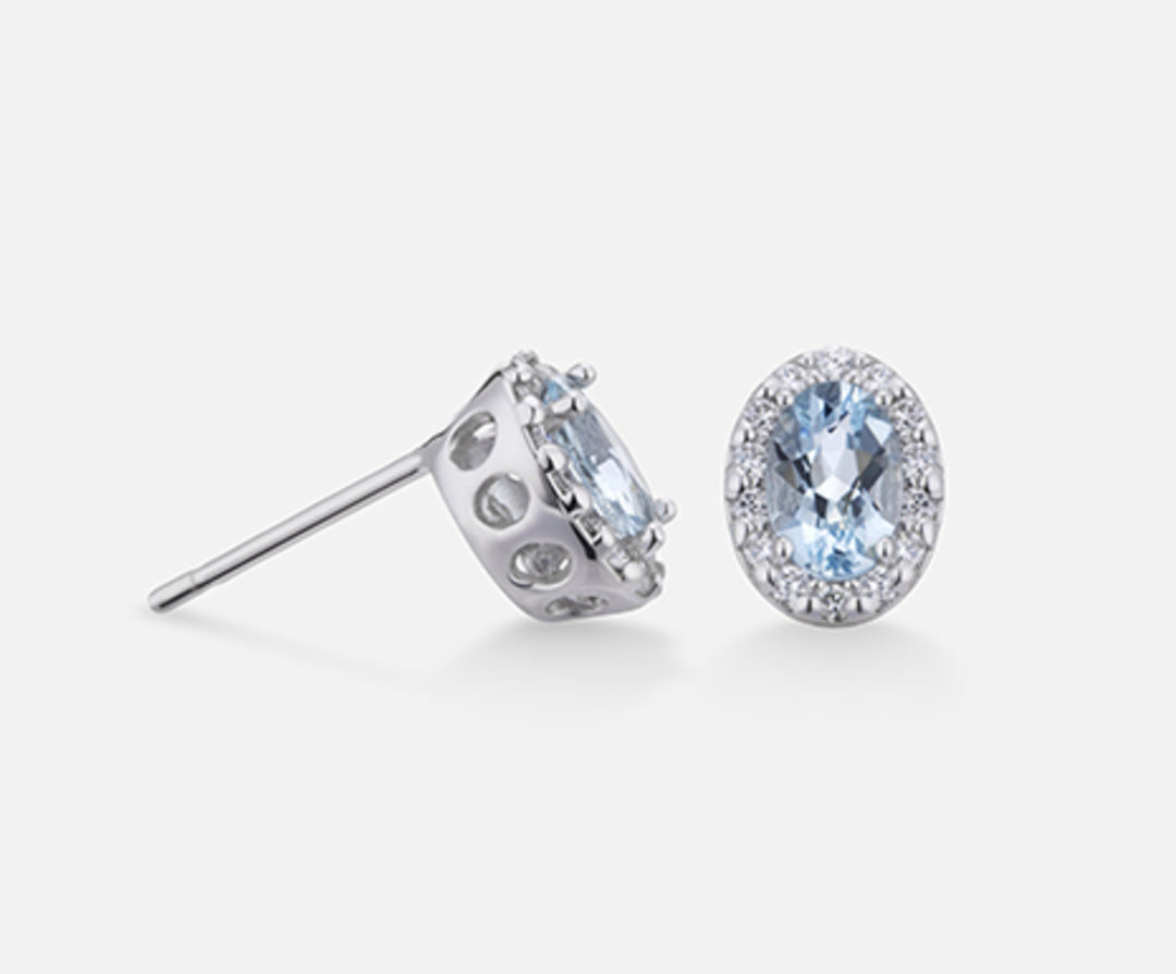 Nihama ou água-marinha oval 18k 6x4 ct.0,60 dia ct.0,18 NO5038O4AM