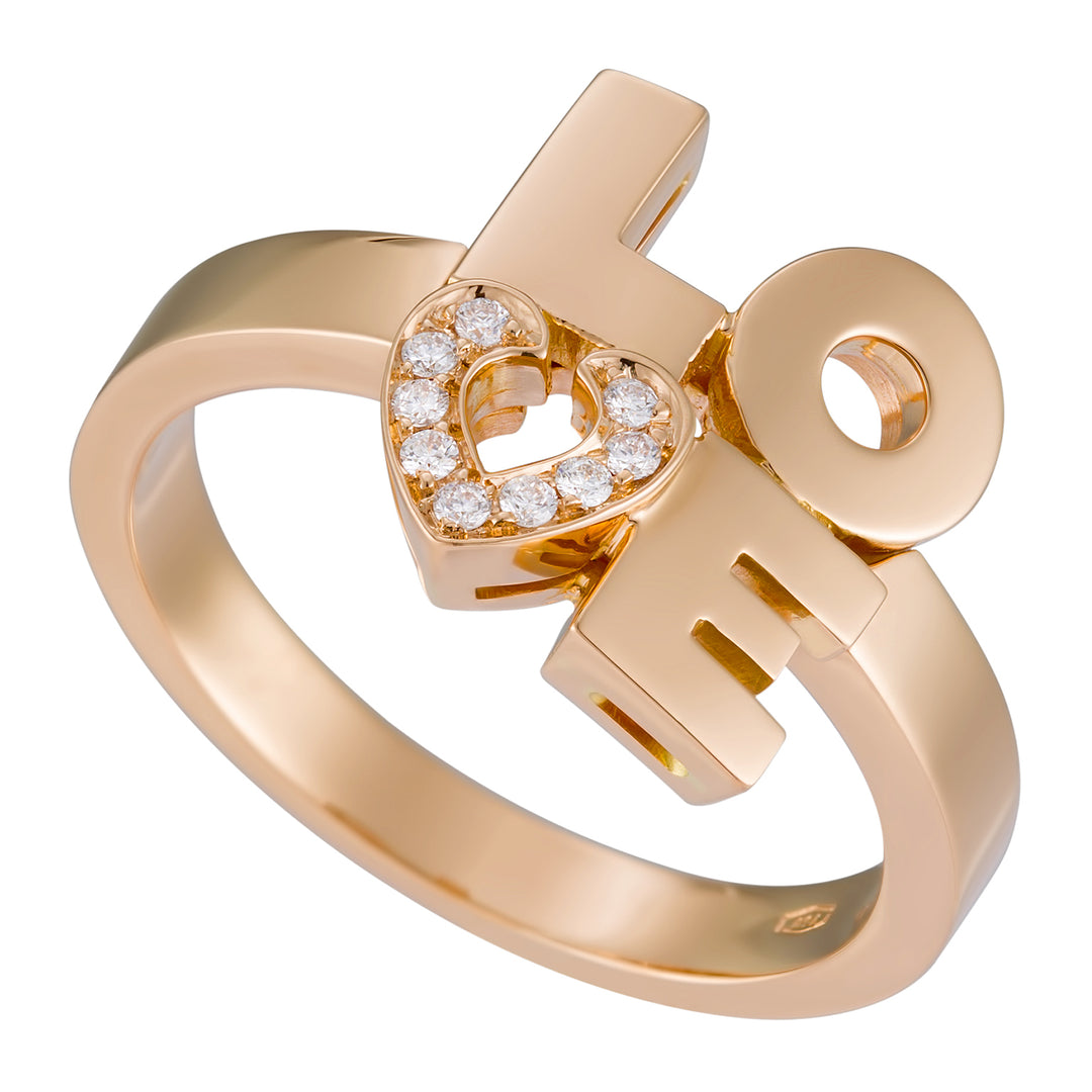 Golay forever gyűrű, "love" felirattal 0,05 ct ALV003DI-20217000005