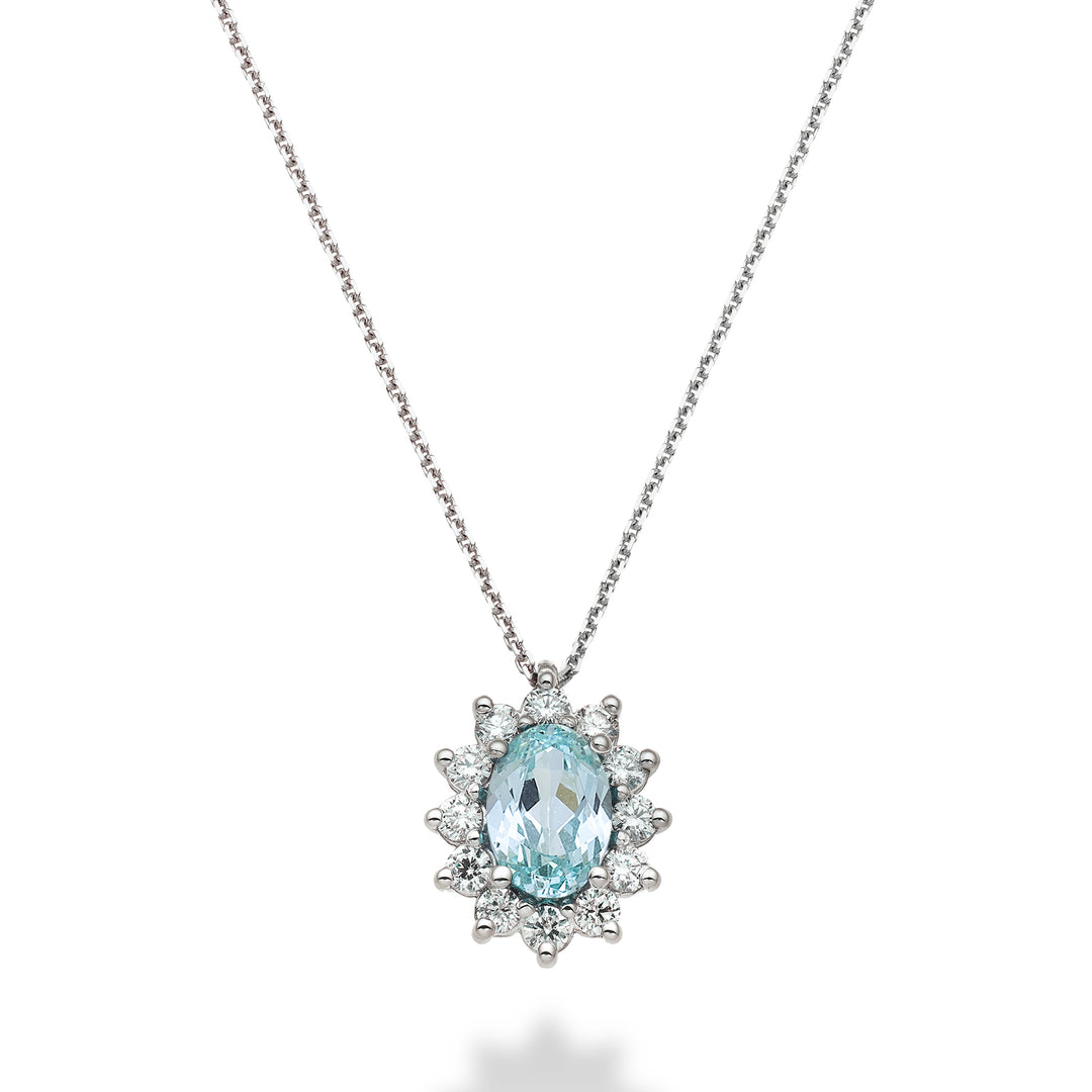 Mikiko cl 18k soikea paraiba turmaliini 7x5 ct.0,80 halk. 0,30 ct MD5048O4PAR