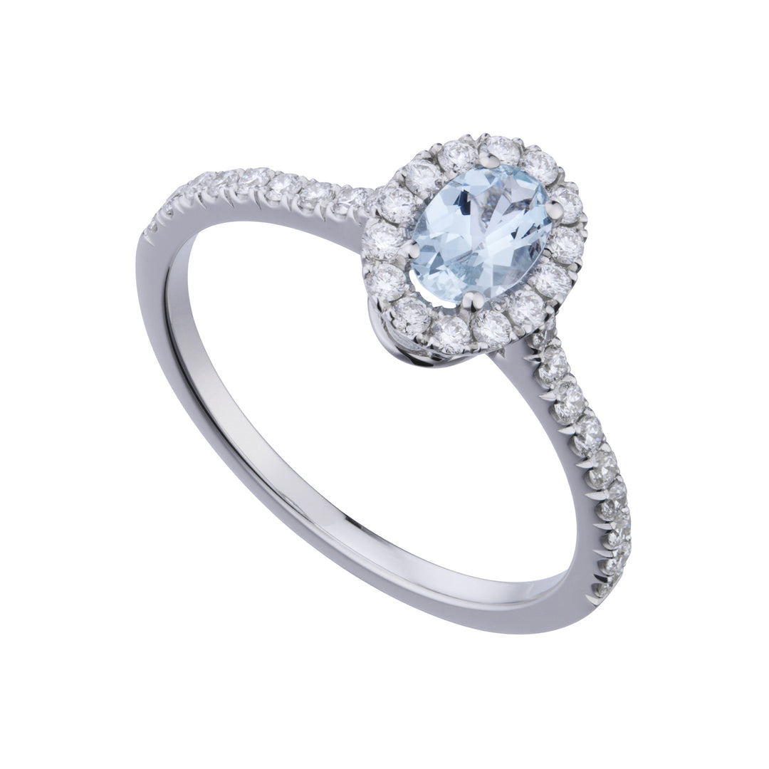 World Diamond Group oval aquamarine ring 7x5 and diamonds ACLC070DIAQ3-23165110018