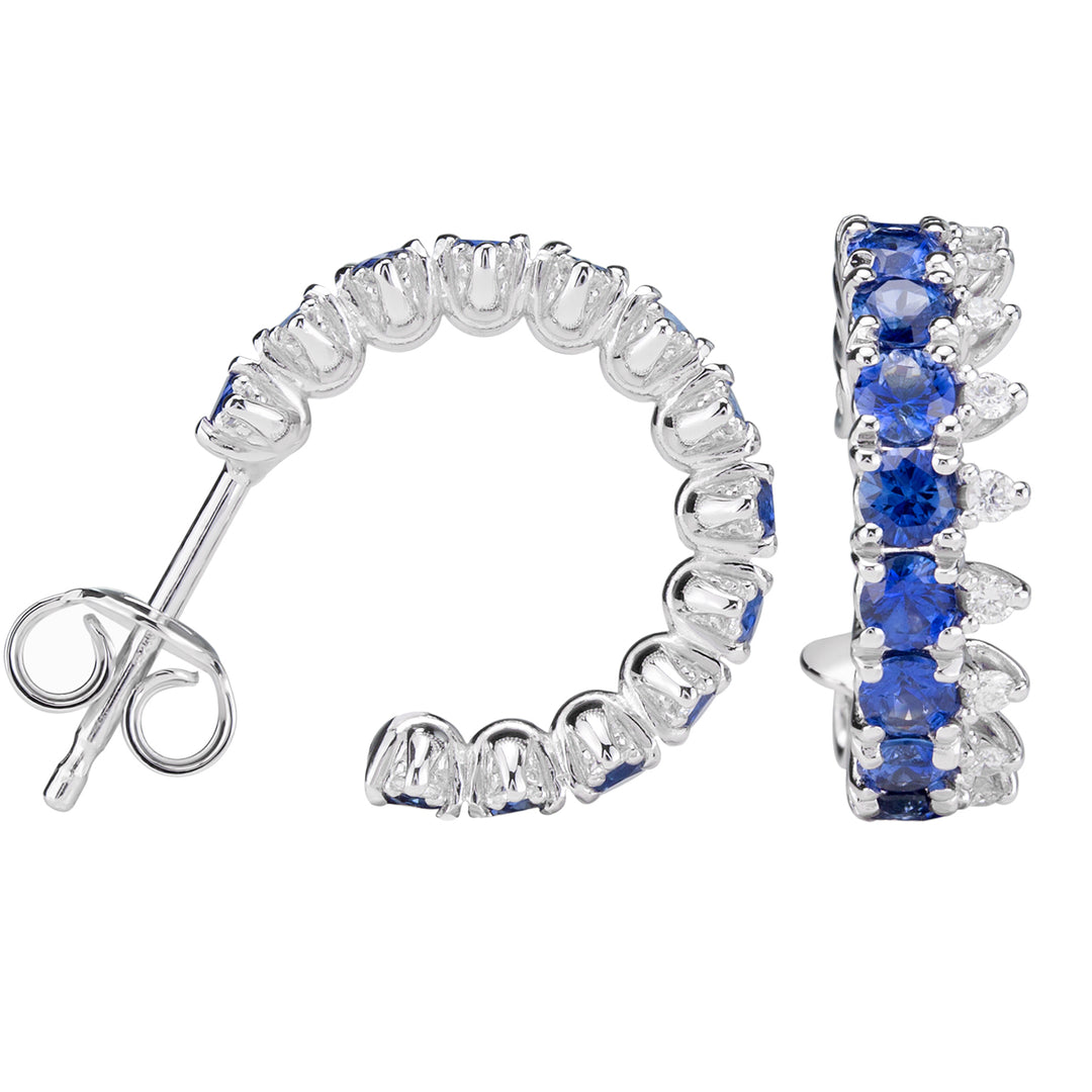 Náušnice Golay korunka s modrými safíry a diamanty 2,89 ct ODG016ZBDI-17291110010