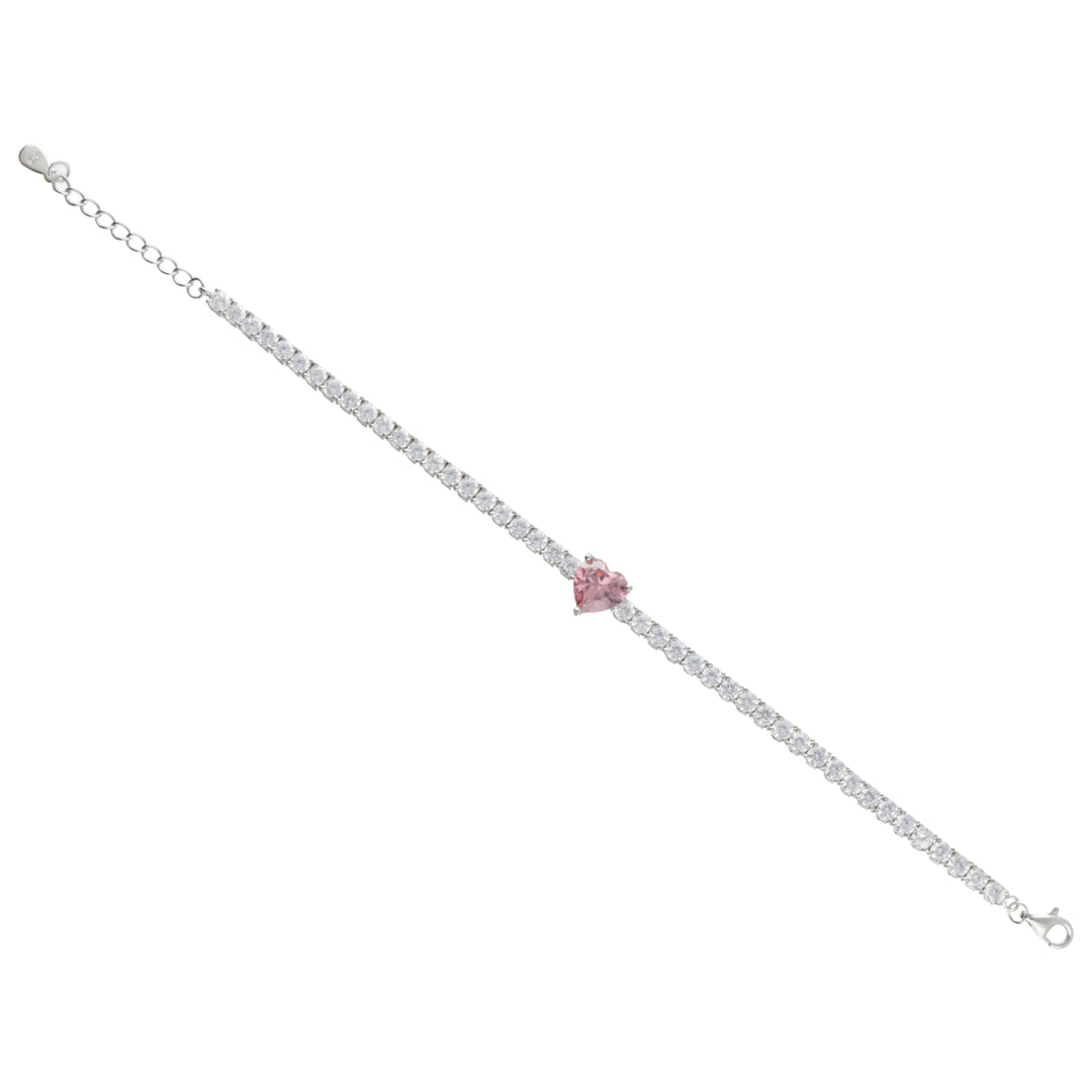 Mikiko br ag925 gem swarovski alb și roz MB7441A4ROSA000