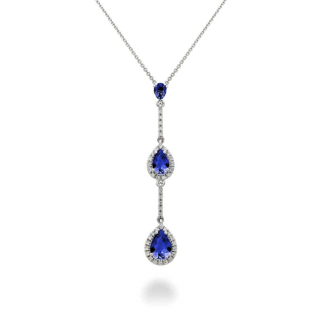 Κολιέ Golay tanzanite drops contour and bars dia PCLC204DTZP57-23058110039