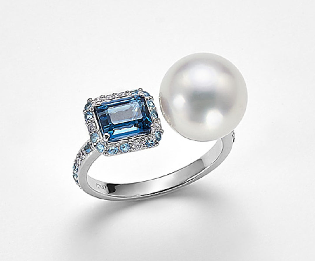 Mikiko en 18k sspw 10/11 ct.0,10 diam, blå topas og London topas MA0771O4SABI100