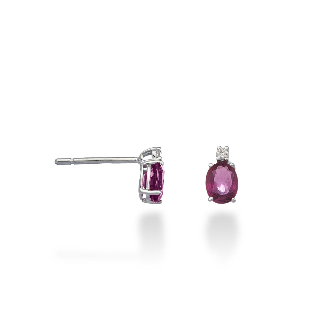 Mikiko or 9k ruby ​​n. oval 5x4 ct.0.80 diam. 0.02 ct MO5163R4RBN
