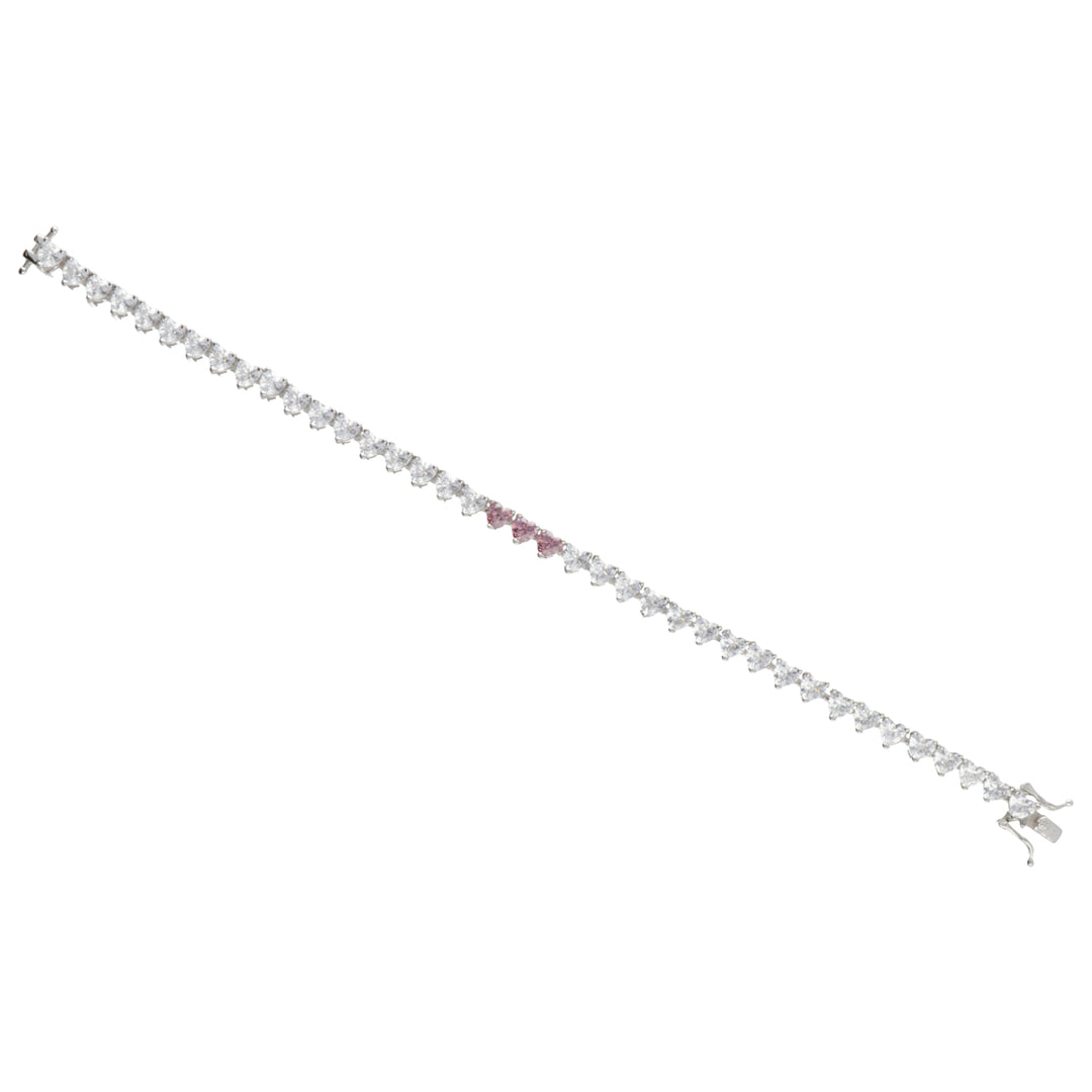 Nihama br ag925 helmi swarovski valkoinen ja pinkki NB7440A4ROSA000