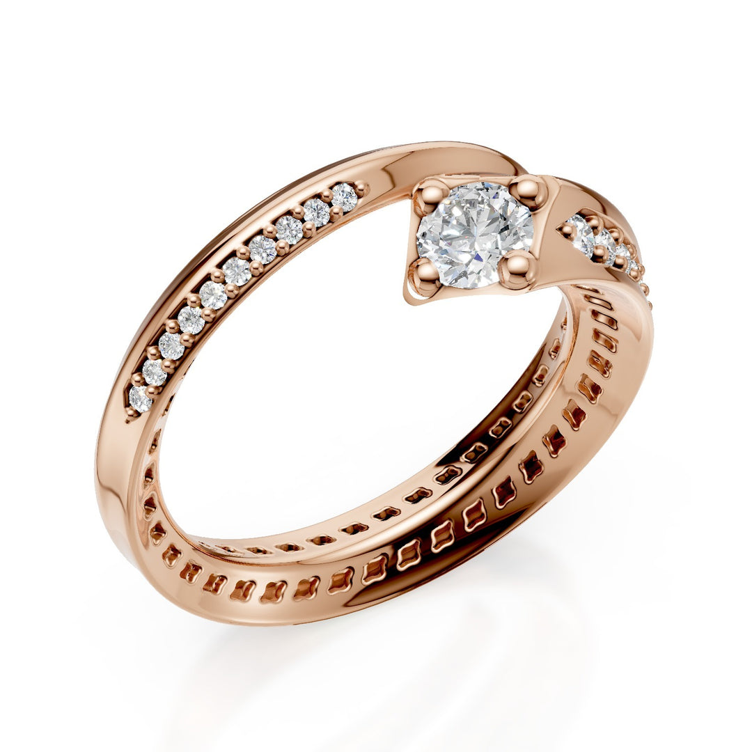 Golay stor central roseguld spiralring 0,28 karat AF051RDI-25027110057