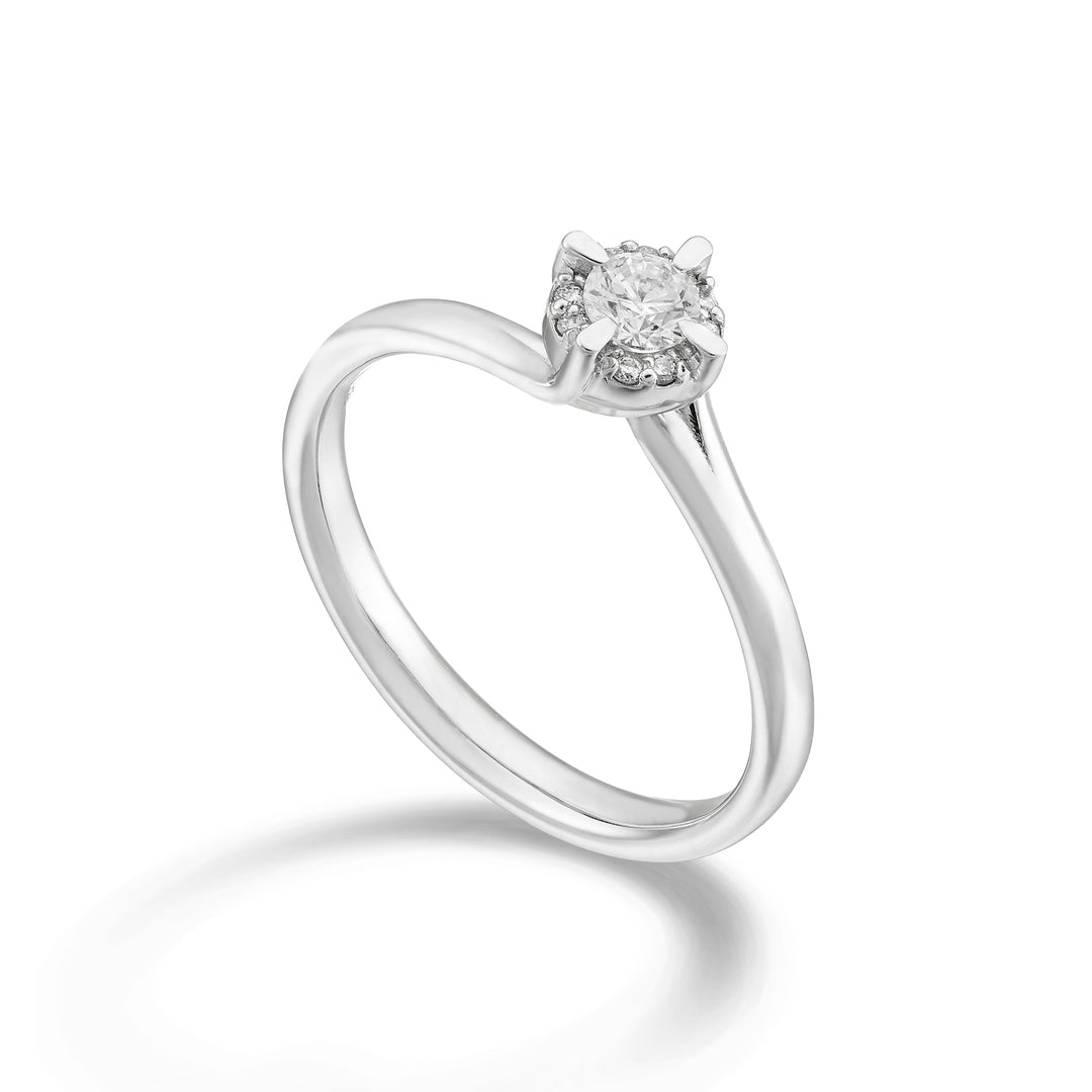 World Diamond Group solitaire ring diam mellem stifter, cen. 0,38 ct ASLC422DI38-24066110102
