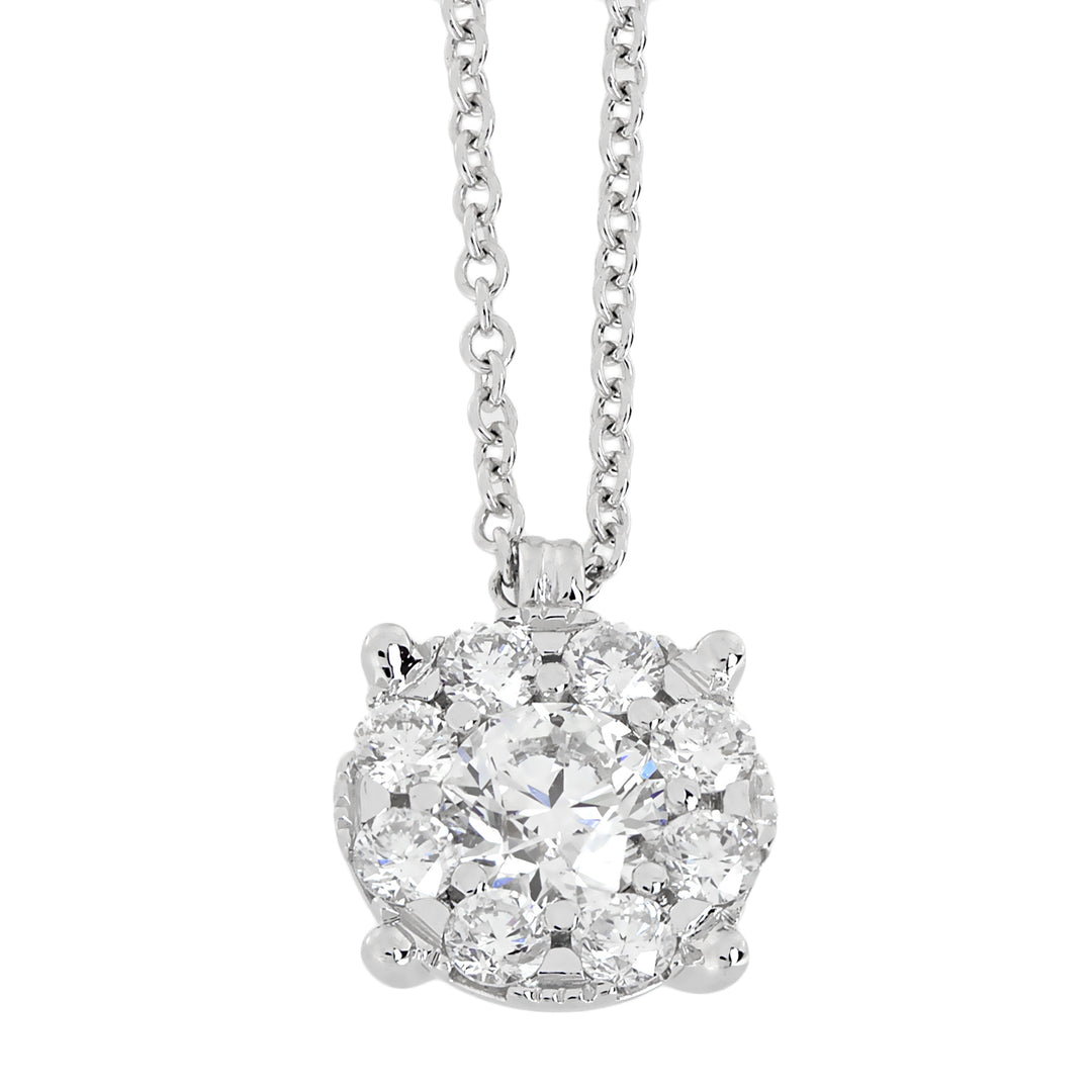 Collar Golay redondo con central de 0,40 ct y contorno GGICE05-24018110065