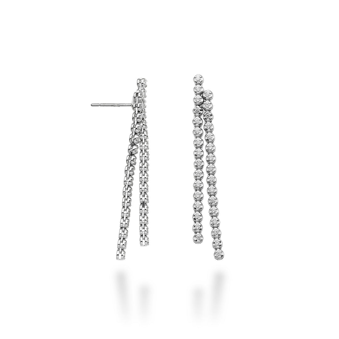 Pendientes colgantes lineales Golay 2 hileras de 16 diamantes OPEN002DI016-23194110094