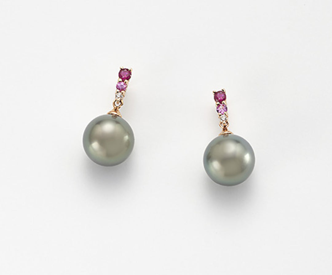 Nihama oder 18k SSPB 9/10 Durchm. 0,03 ct rosa Saphir 0,09 ct Rubin 0,17 ct NO1349O3SANE090