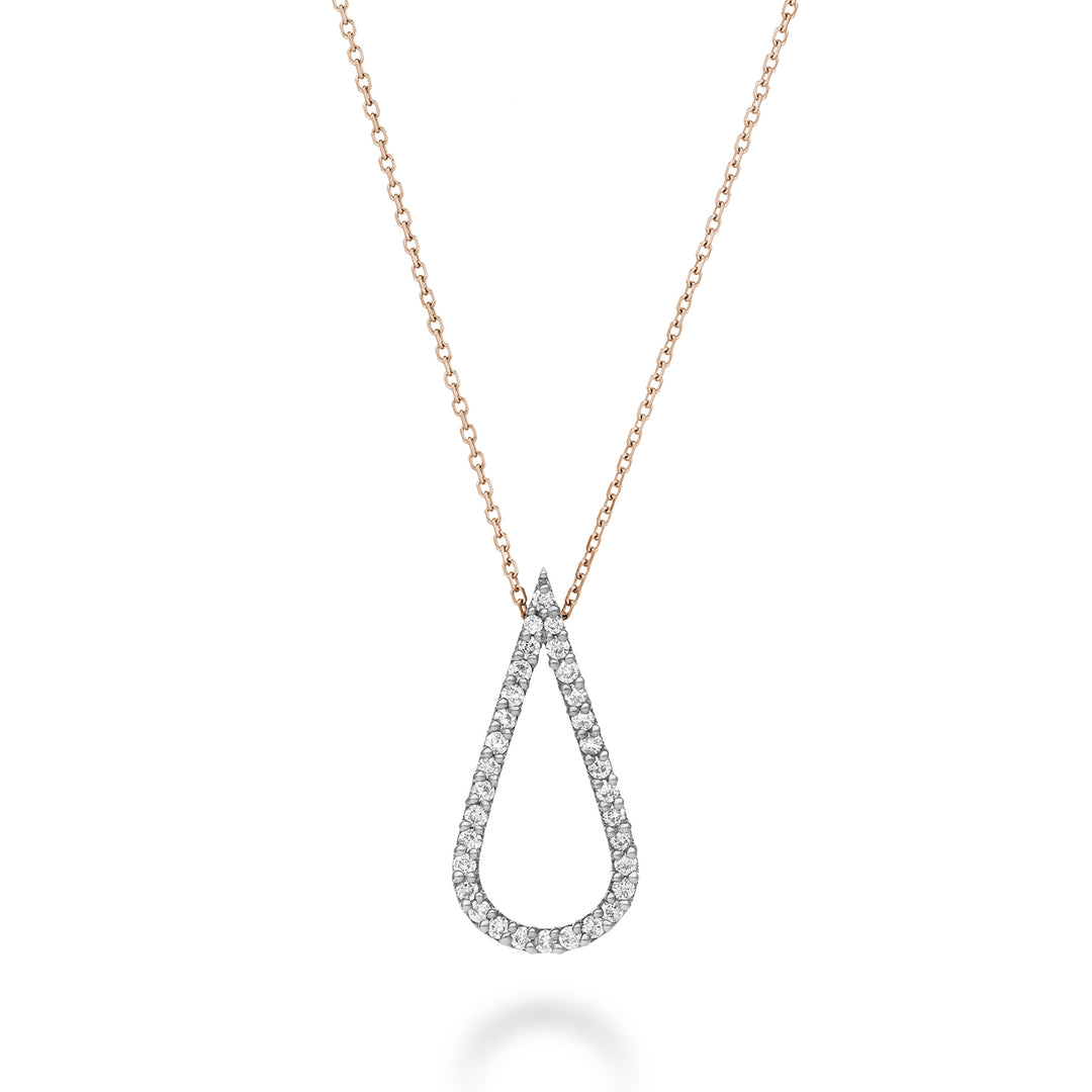Diamantes com geometria em forma de gota Golay cl 18k em ouro branco 0,20 ct cat.rose GPFGOCDIO7