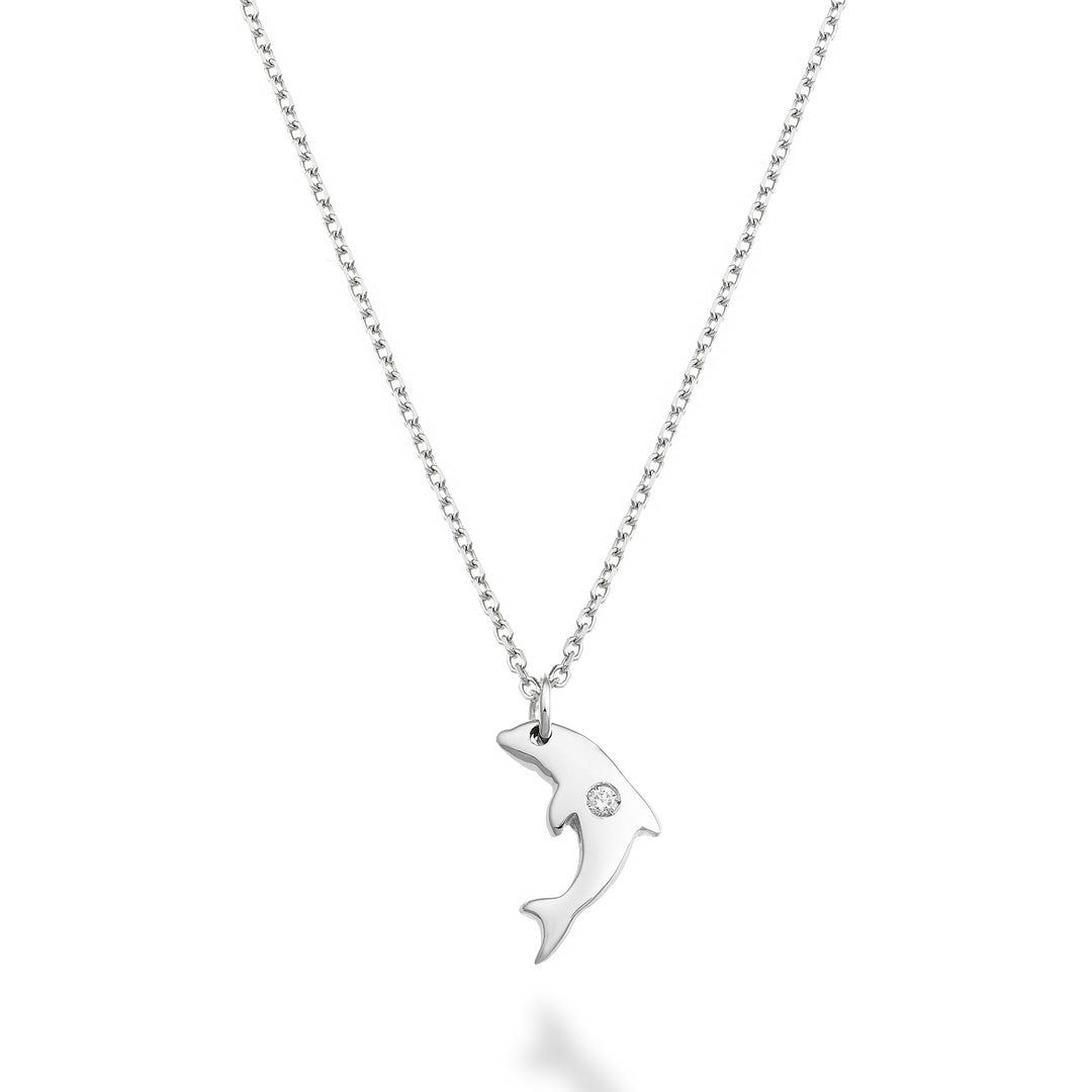 미키코 cl 18k 돌고래 0.01ct 화이트 골드 MD5136O4BR001