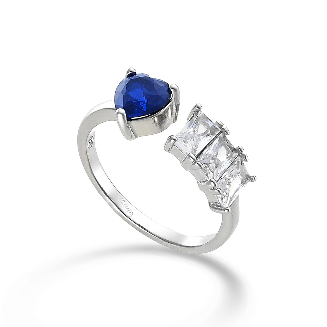 Nihama o bijuterie ag925 Swarovski alb și albastru NA7196A4BLU0000