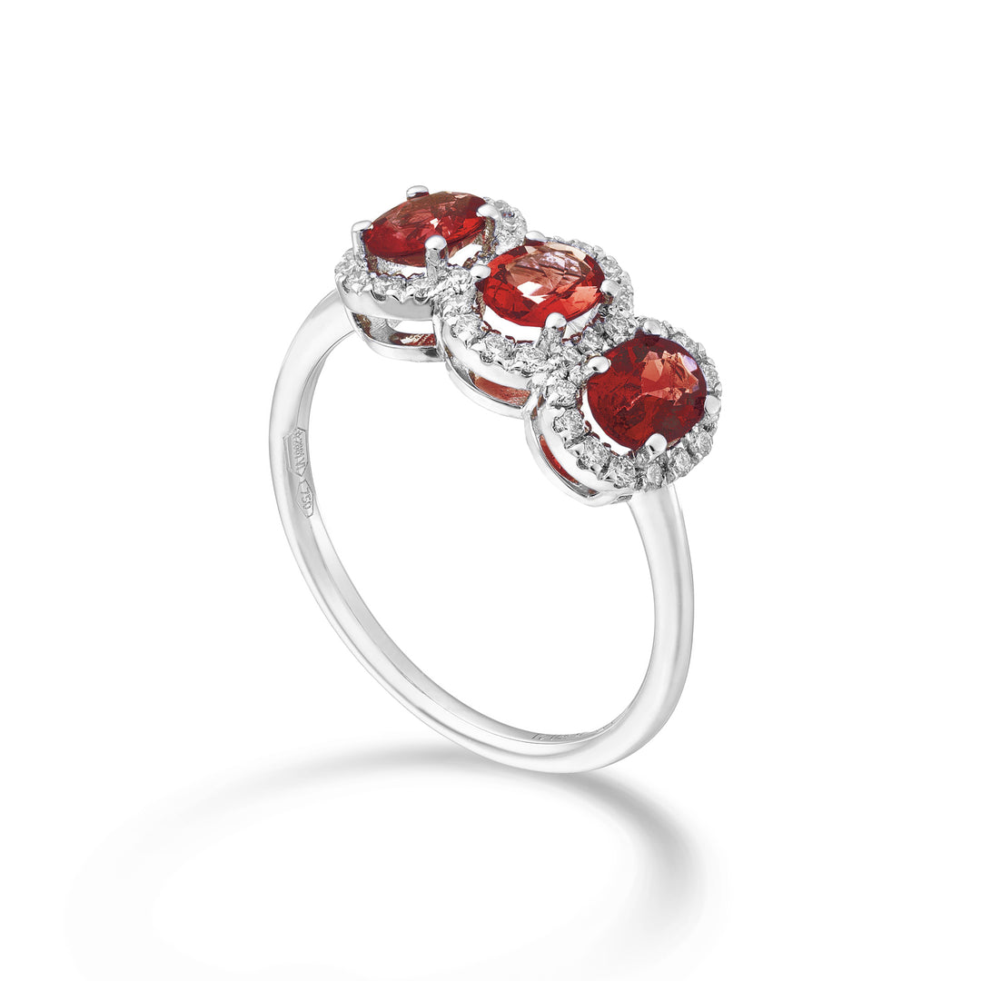 Mikiko en 18k rubin trilogi nat. oval 5x4 ct. 1,20 diam. ct.0.21 MA5194O4RUN54
