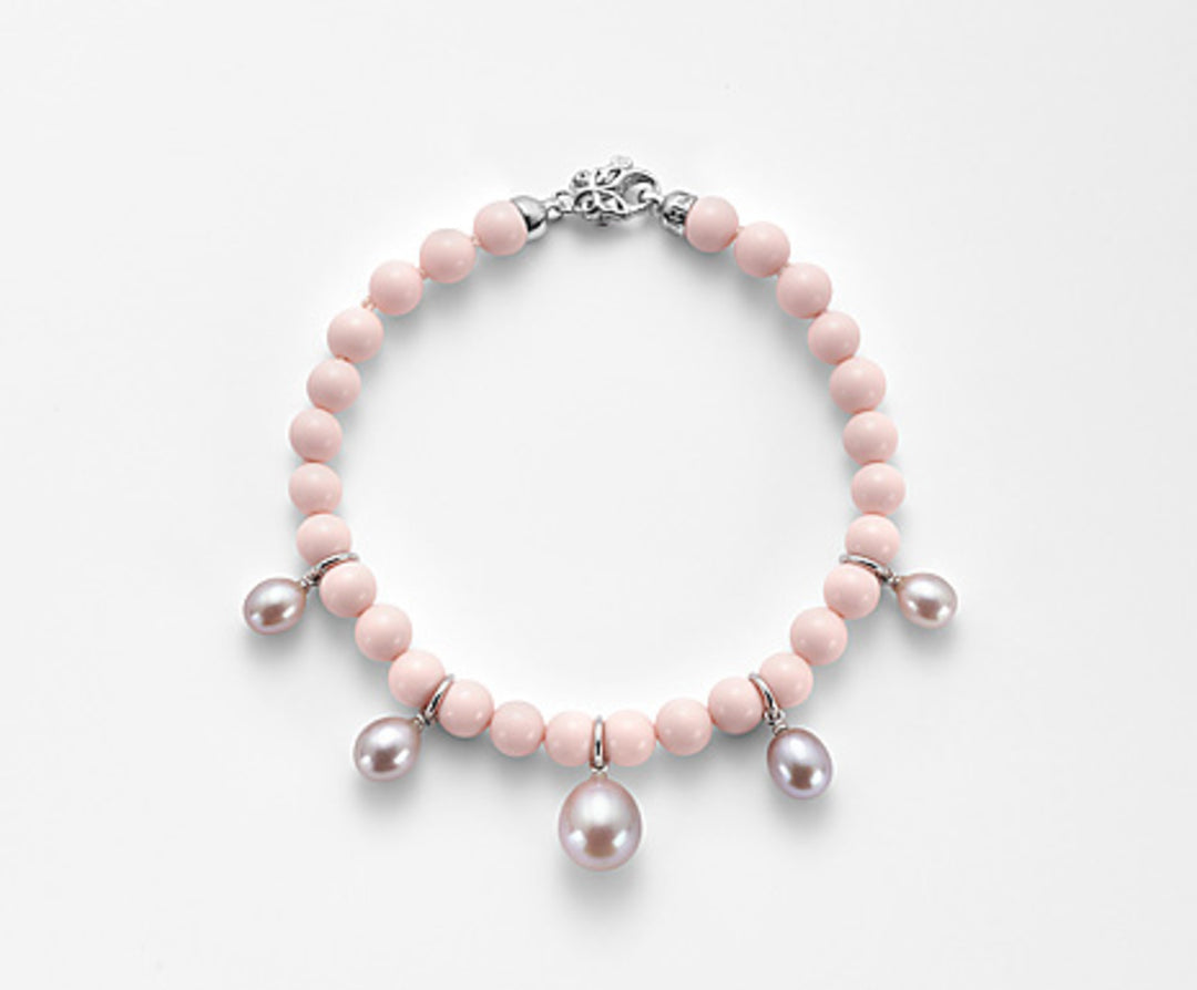 Nihama br ag925 fw mu drop 5,5/6 6,5/7 8/8,5 aggloméré corail rose 6mm NB7372A4CORAL