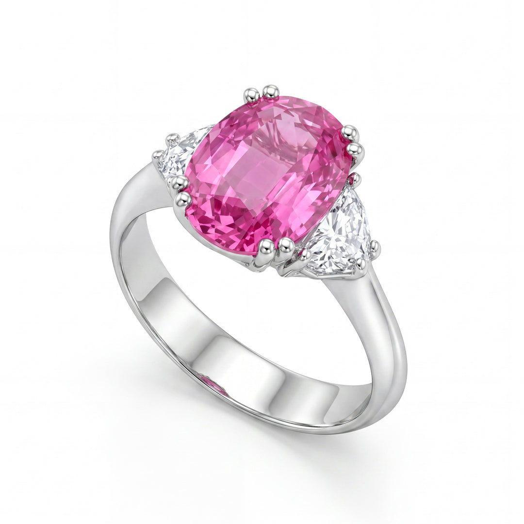 Golay ring z.pink oval 11x8 and diam half moons 0.30ct ACLC426DIZP118-24067110188