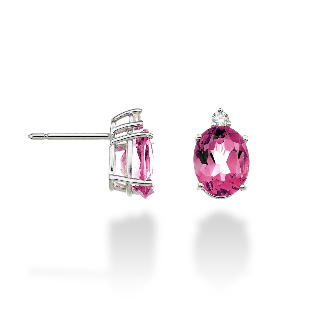 Nihama or 18k topazio pink ovale 7x9 ct.4,20 diam. ct.0,08 NO5080O4TPPK