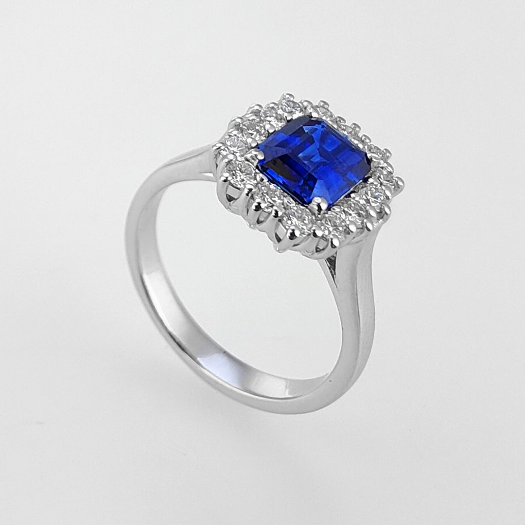 Golay outubro. anel de safira 7x6 e diam., haste lisa ACL077DIZB76-23347110115