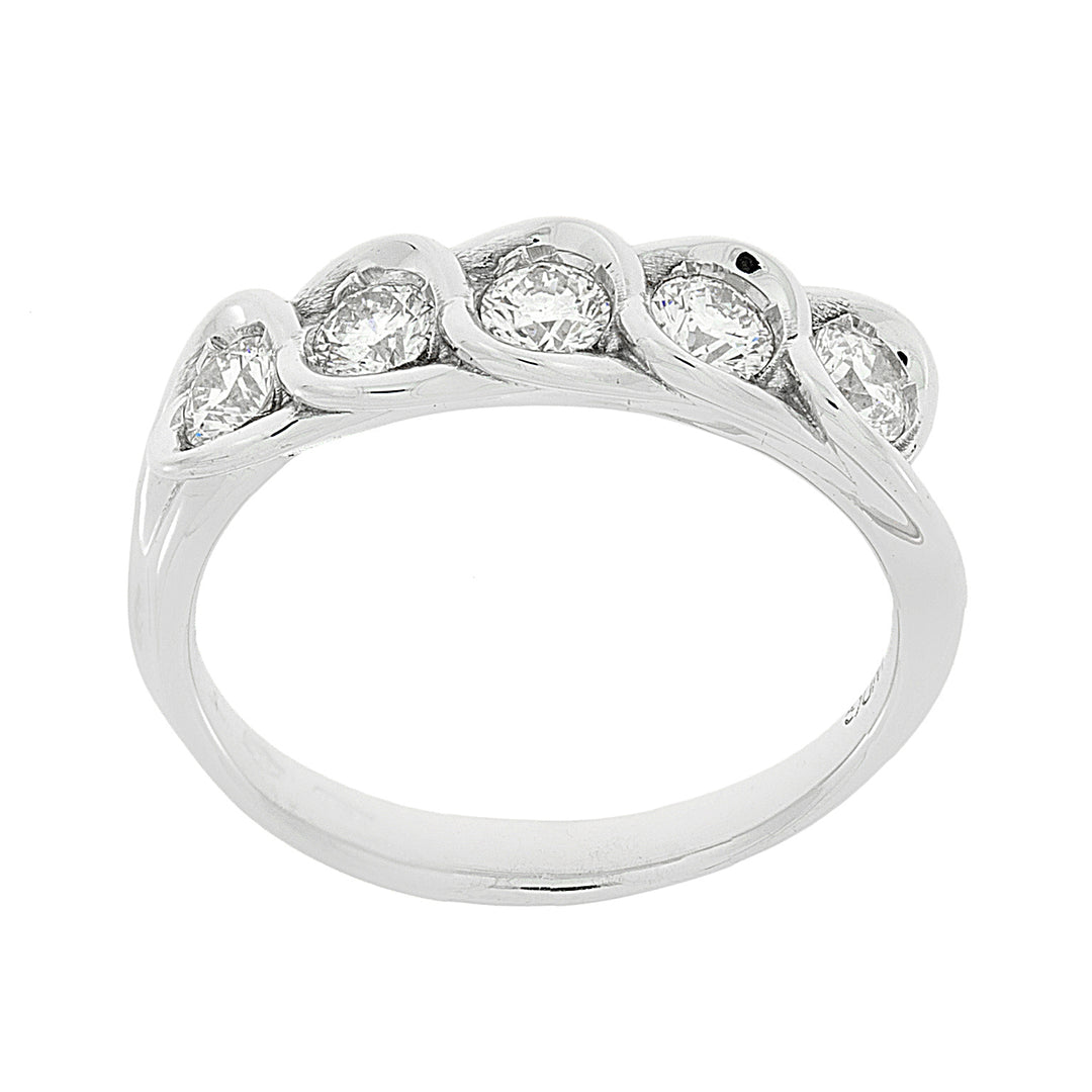 World Diamond Group anello riviera 5 diamanti ct. totali 0,60 AIM34512-15267110079