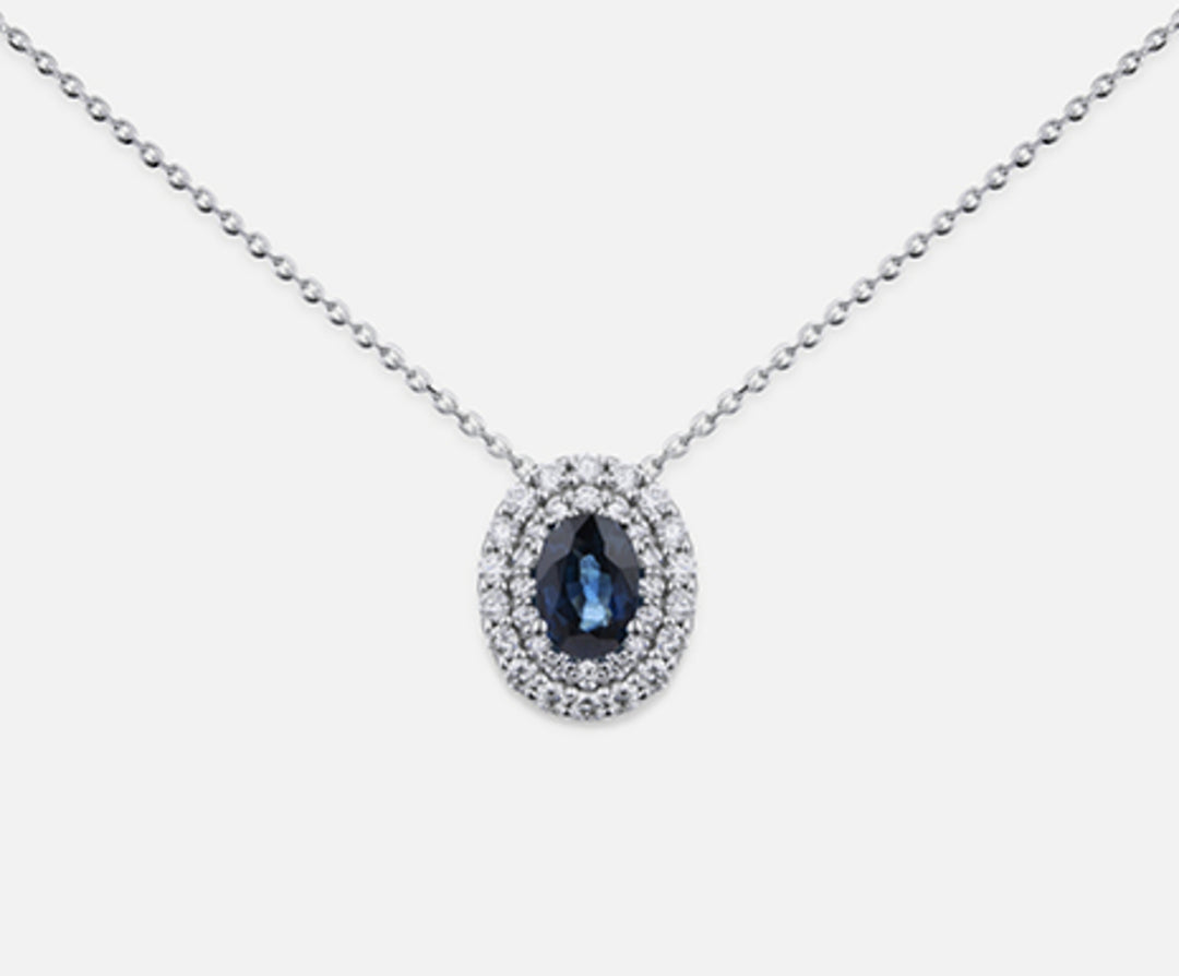 Mikiko cl 18k safir n. oval 6x4 ct.0.62 dia ct.0.33 MD5061O4ZFN062