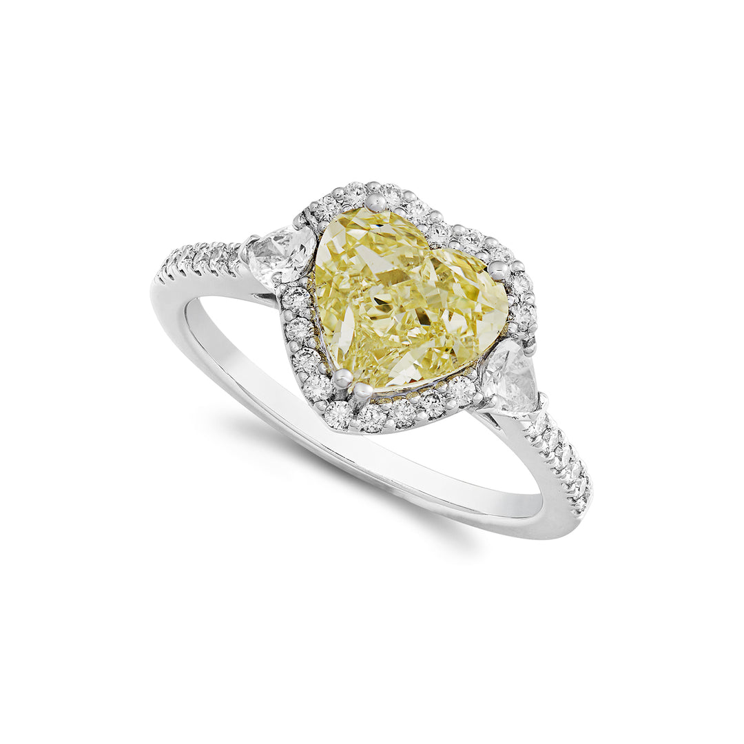 World Diamond Group pasziánsz gyűrű díszes szívvel és oldalsó cseppekkel ACT025DIFY-22348110011