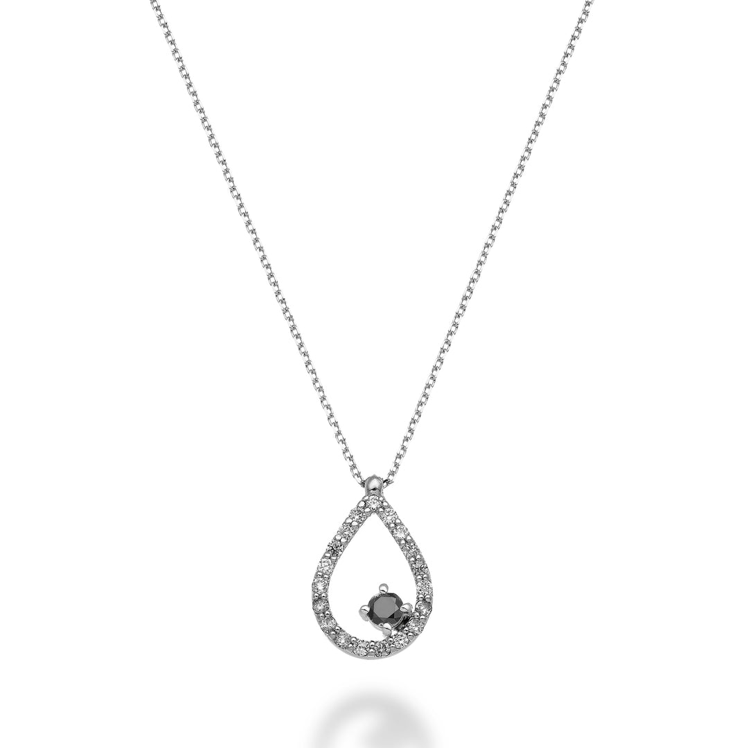 Dünya Elmas Grubu cl 18k "damla" siyah elmas 0,10 ct çap. ct.0.14 GD5158O4BK024