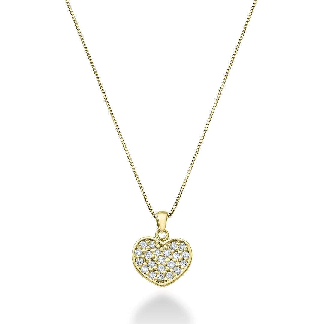 Mikiko cl 18k καρδιά 0,13 ct κίτρινος χρυσός MD5167O1BR013