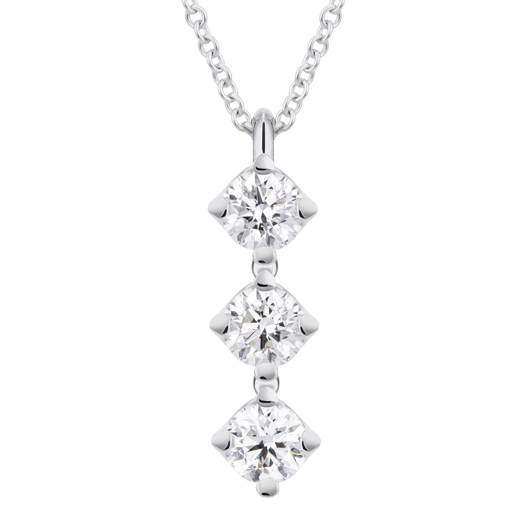 World Diamond Group fm ayarları doğrusal üçleme kolye ct. 0.90-1.17 PTRFM009DI4-19077110068
