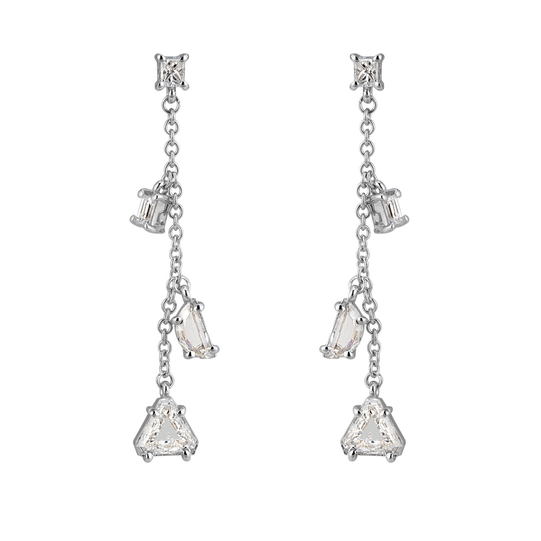 Brincos World Diamond Group com pingentes de formas mistas 1,24 ct OPU411D-25185110095