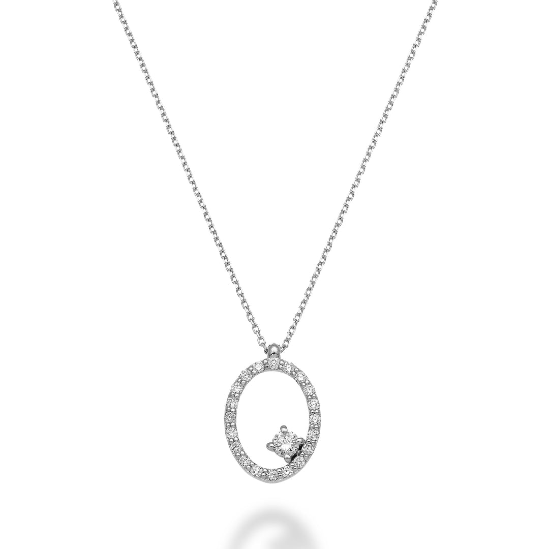 Colar World Diamond Group 18k ct.0.23 "oval" GD5156O4BR023