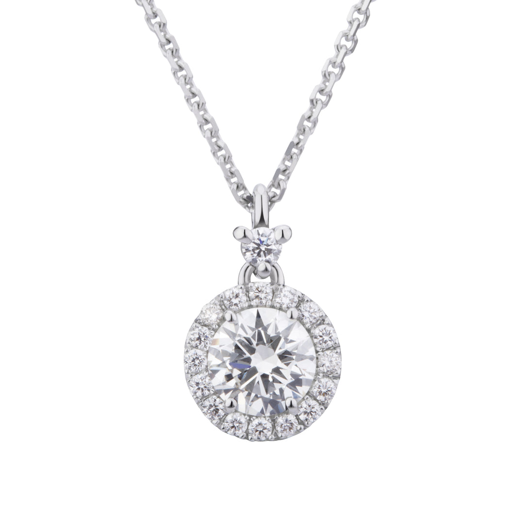 Golay-halsband med central diamant 0,30 ct och kontur PCT008DI30-24191110022