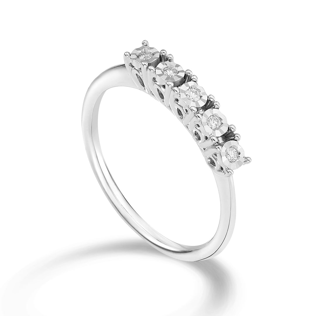 Mikiko an 18k 5 steiner 0,05 ct størrelse 1 MA5159O4BR005-1