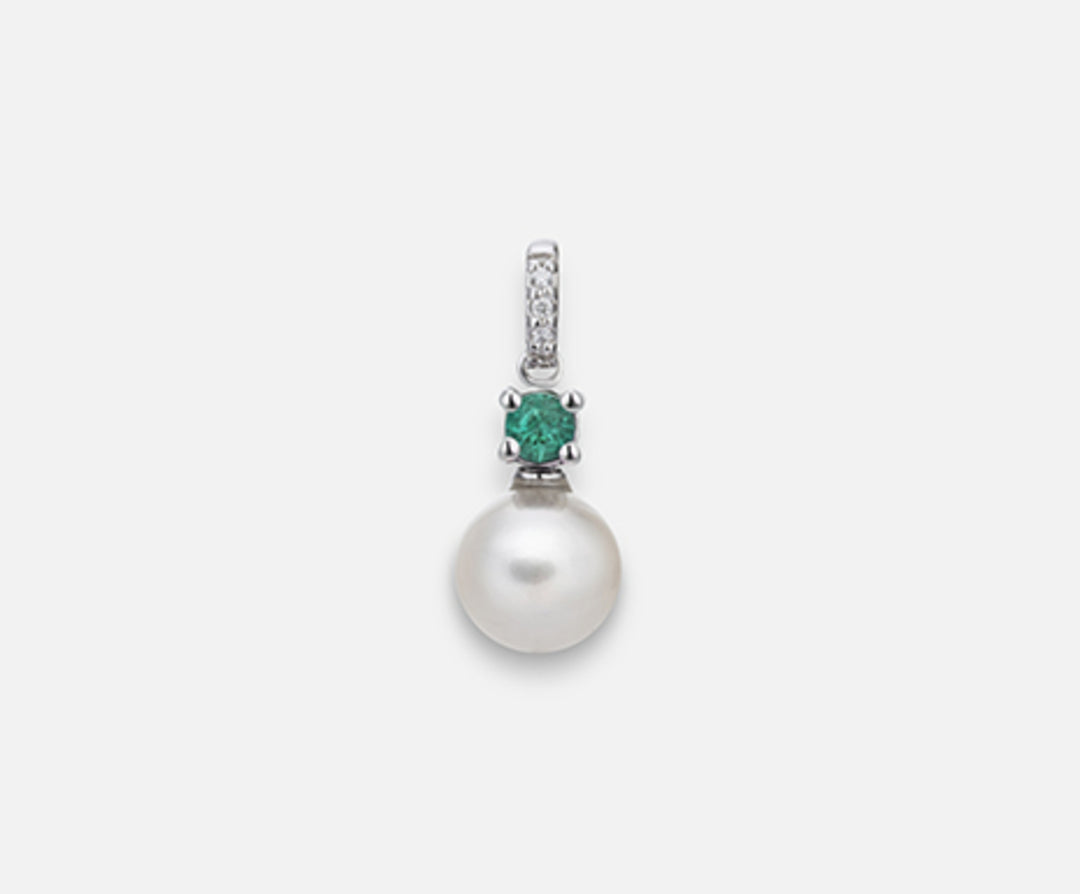 Mikiko pe 18k fw 6.5/7 rund smaragd mm2.75 ct.0.10 dia ct.0.01 MP0397O4FABI065
