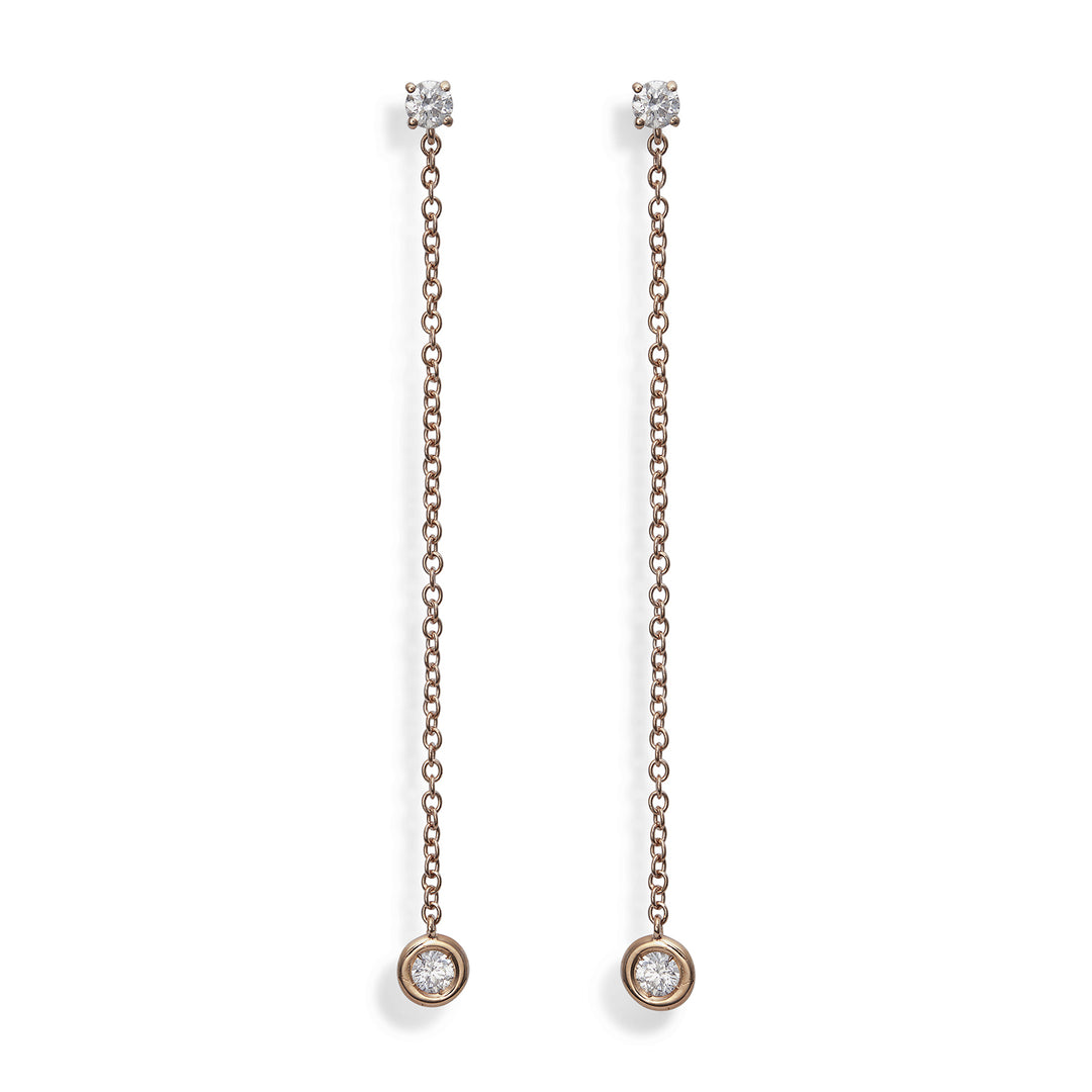 World Diamond Group tai 18k ct.0,34 pyöreä kehysketju 5,5 cm rosé GO5073O3BR034