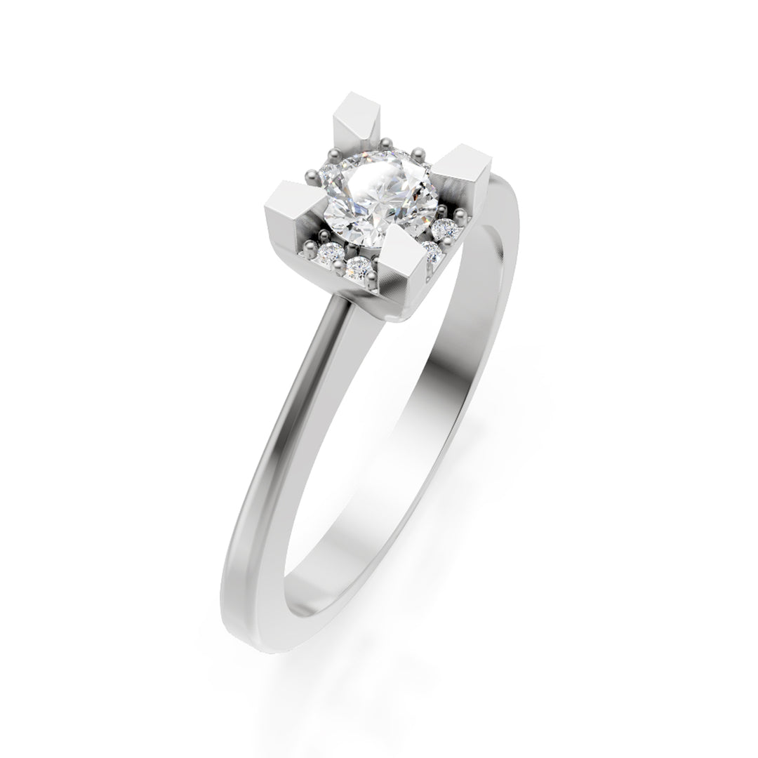 Διαμάντια δαχτυλιδιού World Diamond Group μεταξύ των δοντιών, στέλεχος lis cen.0.24ct ASL00XDI025-24025110099